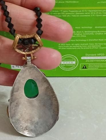 секс форма: Крупное этническое украшение — подвеска на бусах - Подвеска-капля с — 4