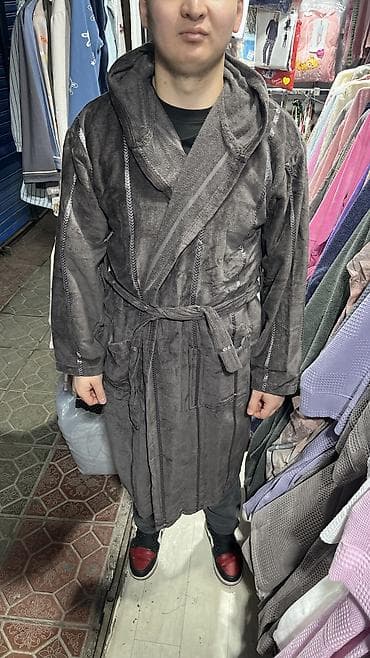 халат: Мужской банный халат ✨ 💯 хлопок | M L XL 2XL 3XL 4XL 0-2500 сом — 9