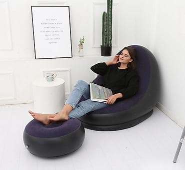 надувной кресло: Надувное кресло, Новый, Платная доставка, Самовывоз, цвет - Бежевый — 5