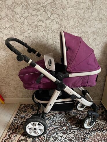универсальные трехколесные коляски: Коляска, цвет - Фиолетовый — 1