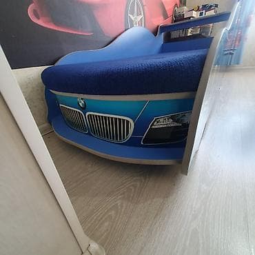 машина кровать для мальчика: Детская односпальная кровать, Б/у, Для мальчика, С матрасом, Самовывоз — 3