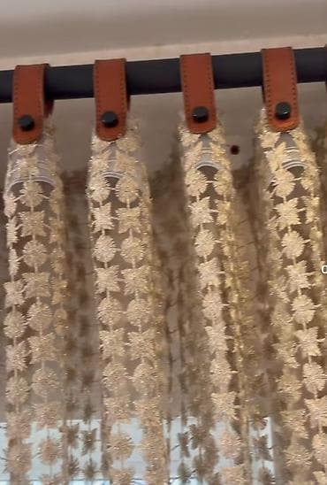 nano reflector: Декоративные шторы из тюля с вышивкой - Полупрозрачный тюль с плотной — 1