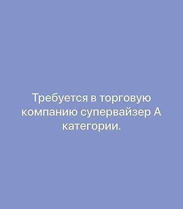 мастер смр: В торговую компанию требуется супервайзер категории А. Обязанности: - — 1