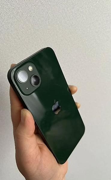 Техника жана электроника: IPhone 13, Колдонулган, 128 ГБ, Жашыл, Коргоочу айнек, 100 % — 2