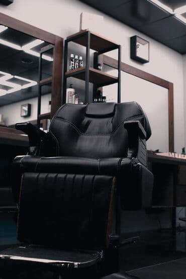 кресло барбер: Чач тарач, Сырдоо, Устара менен алуу, Үлпөт чач жасалгалары, Үйүнө баруу менен — 2