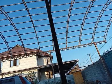 4 метра: СРОЧНО Продается металлический каркас арочного навеса/крыши большой — 3