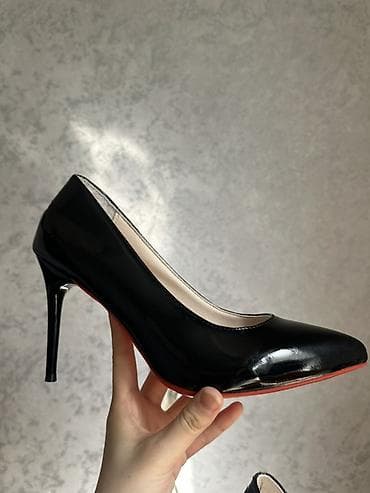 b 5: Туфли-лодочки на шпильке, классические - Цвет: черный глянец (лаковое — 3