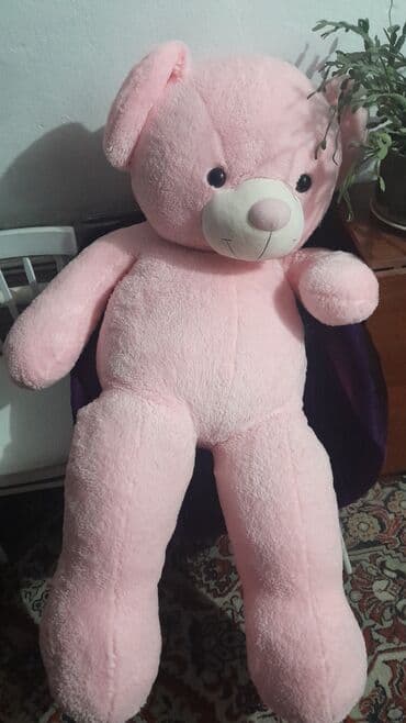 резиновый осел: Большой плюшевый мишка розового цвета. - Размер: очень крупный, почти — 1