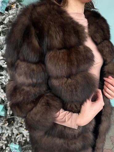 Шуба, Песец, По колено, Трансформер, L at lalafo.kg Шуба, Песец, По колено, Трансформер, L