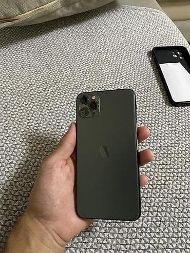 pro: IPhone 11 Pro Max, Б/у, 64 ГБ, Matte Midnight Green, Чехол, 82 % — 2