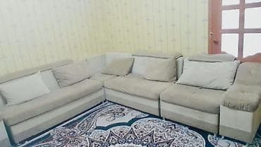 мягкий уголок для зала: Комплект мягкой мебели, Б/у, Самовывоз, цвет - Бежевый — 1