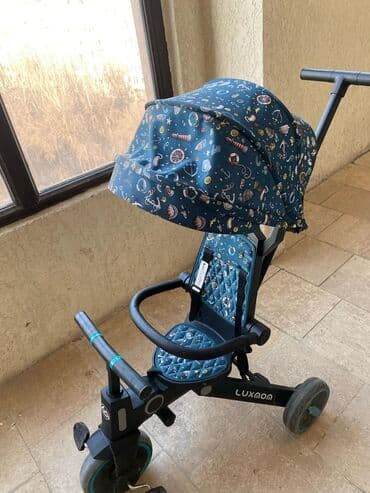 скупка велосипедов: Коляска, цвет - Голубой, Б/у — 1