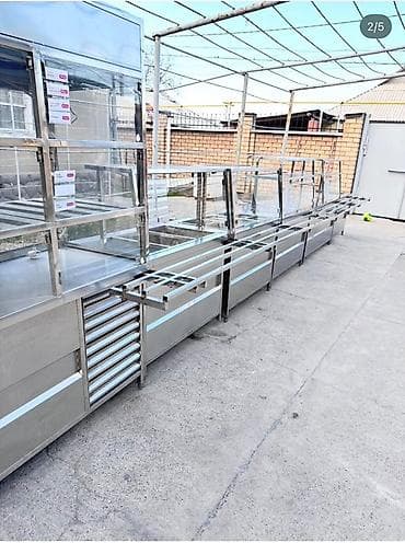 трапеза: Линия раздачи для столовой/кафе из нержавеющей стали - Полноразмерная — 2