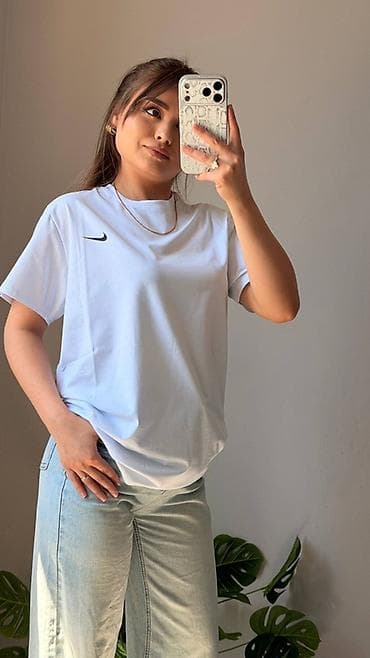 футболки с девушками: Футболка, Классическая модель, Made in KG, Nike, Трикотаж, Новый, Все размеры — 2