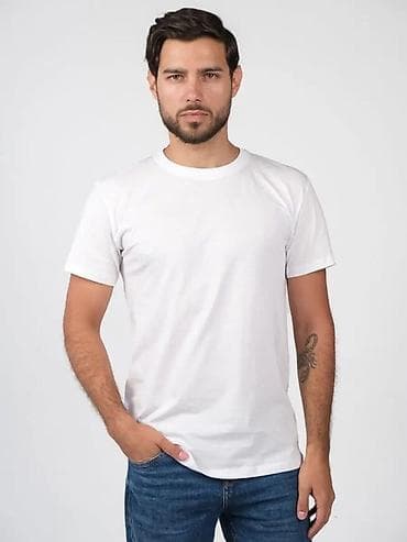 футболка nirvana мужская: Мужская базовая футболка - Цвет: белый - Крой: прямой, классический — 1