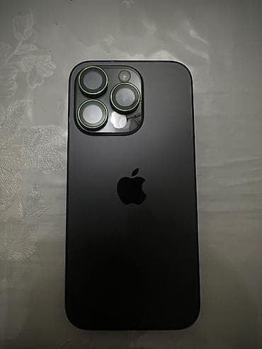 айфон теле: IPhone 14 Pro, Б/у, 256 ГБ, Black Titanium, Защитное стекло, 85 % — 1
