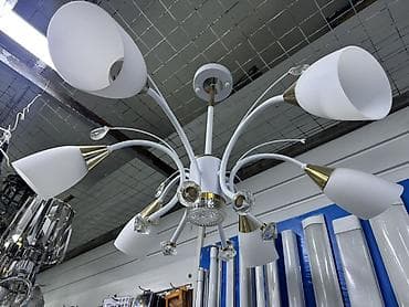 шипу: Потолочная люстра с 8 плафонами - Тип: потолочная, на планке с — 1