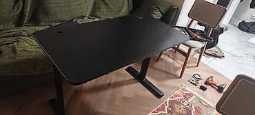 компьютерный стол двоих: Игровой/компьютерный стол с кстолешницей - Просторная прямоугольная — 1