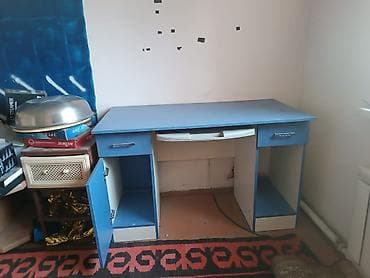 Комплекты столов и стульев: Детская гарнитура, Б/у, Для мальчика, Металл, цвет - Синий — 1