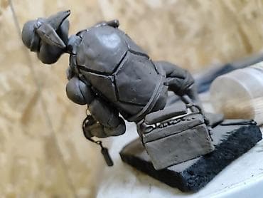 бакуган игрушки: Фигурка черепашка ниндзя Майки Фигурка сделана из серого скульптурного — 4