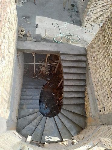 plastik stol stul: Бетонная лестница Для дома, Форма лестницы: Много-маршевая — 9