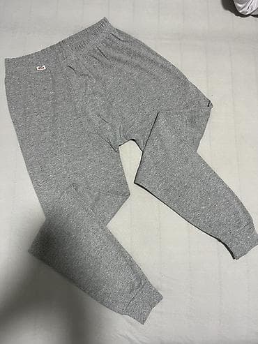 Серые мужские/унисекс кальсоны (термобрюки) из трикотажа. - Цвет