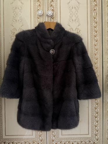 Шуба, Норка, Короткая модель, С капюшоном, M