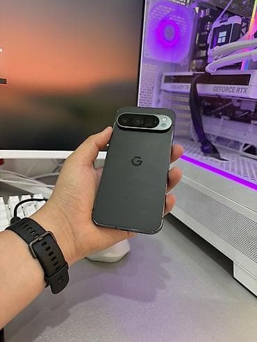 pixel 5: Google Pixel 9 Pro, Б/у, 128 ГБ, цвет - Черный, 1 SIM, eSIM — 4