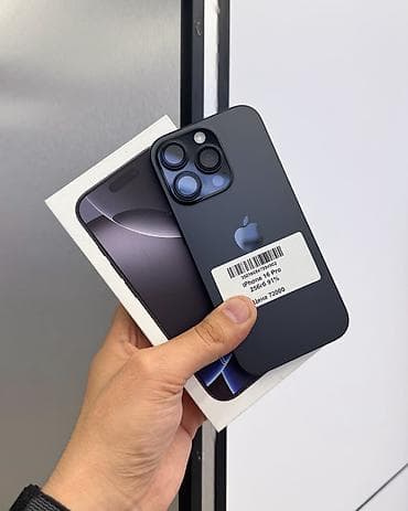 IPhone 16 Pro, Б/у, 256 ГБ, Black Titanium, Защитное стекло, Чехол, Коробка, В рассрочку, 91 %