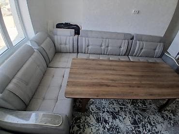 бишкек кухонный уголок фото и цены: Кухонный мягкий уголок, Новый, Дерево, цвет - Серый — 5
