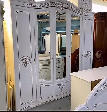 тумбы для спальни: Спальный гарнитур, Б/у, Двуспальная кровать, Шкаф, Комод, Белоруссия, Дерево, Самовывоз, цвет - Белый — 3