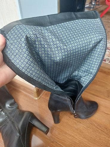 Сапоги: Сапоги, 36, 36.5, Geox, Б/у, цвет - Черный, Самовывоз — 3