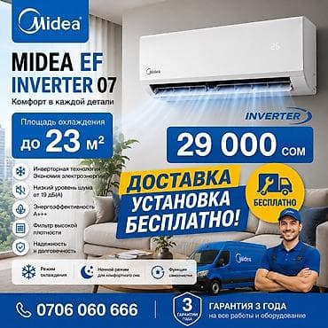 Кондиционер Midea EF Inverter 07 Основные характеристики: -