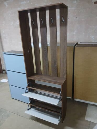 аптечные полки: Гарнитур для прихожей, Вешалка, ДСП, цвет - Белый — 8