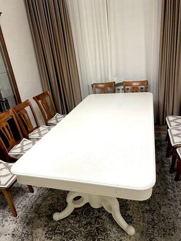 раздвижной обеденный стол: Стол для зала, Новый, Складной, Прямоугольный — 4