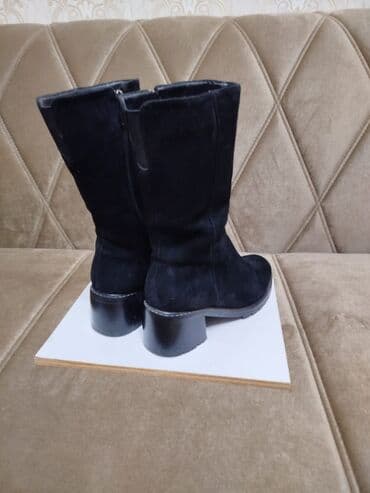 обувь для охоты: Полусапоги замшевые натуральные, на меху натуральном цигейковом — 4