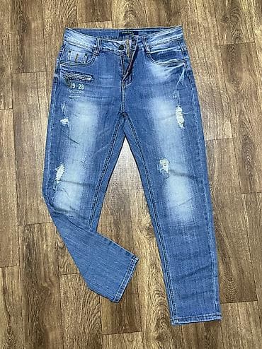 Балдардын кийим-кечелери жана бут кийимдери: Жынсылар жана шымдар, түсү - Көк, Жаңы — 1