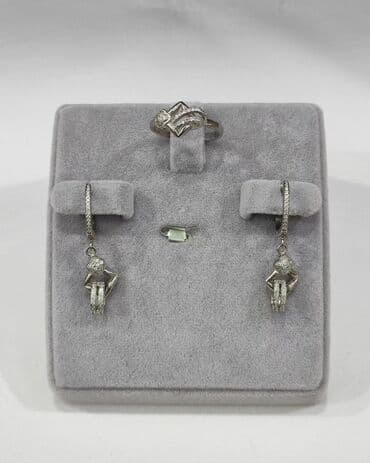 эксклюзивные свадебные пригласительные: Набор украшений, Проба 925, Женские, Новый — 2