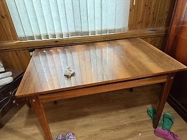 стол с полкой: Гарнитур для зала, Стол, Дерево, цвет - Коричневый — 1