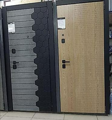 Азык-түлүктөр: Үйлөр жана батирлер үчүн эшик, Металлдан, Башка эшиктин саны, Оң кол, түсү - Боз — 1