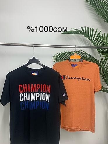 Эркектер кийими: Футболки Champion — мужские/унисекс, разные расцветки и принты. - — 6