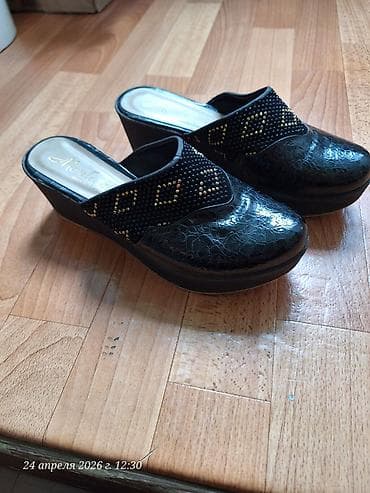 40: Женские мюли Monla co (Made in Turkey) - Цвет: черный с золотистым — 1