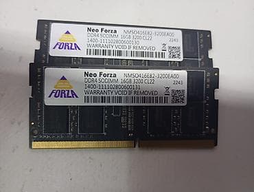 Комплектующие для ПК и ноутбуков: Оперативная память, Б/у, 16 ГБ, DDR4, 3200 МГц, Для ноутбука — 1