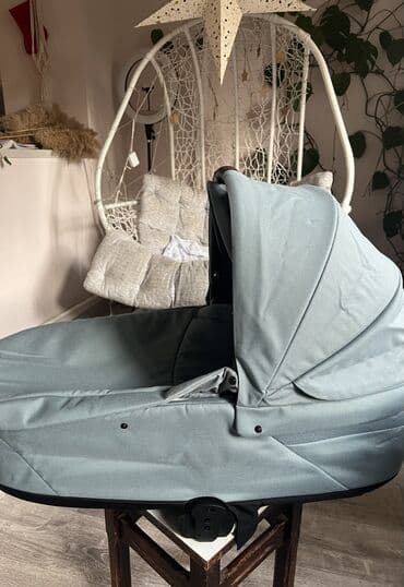 электрический колыбель: Люлька НОВАЯ для коляски Cybex (цвет серо‑голубой) - Оригинальная — 3