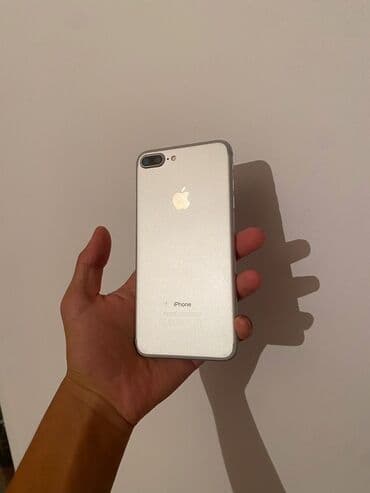 ip телефон: IPhone 7 Plus, Колдонулган, 128 ГБ, Күмүш, 71 % — 1