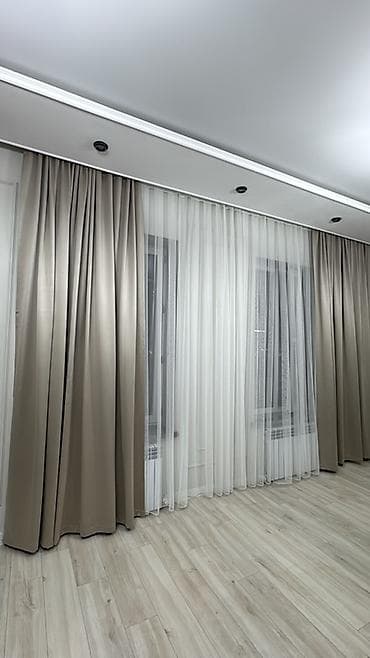 шторки для балкона: Комплект штор для гостиной/спальни - Двухслойное оформление окна — 2