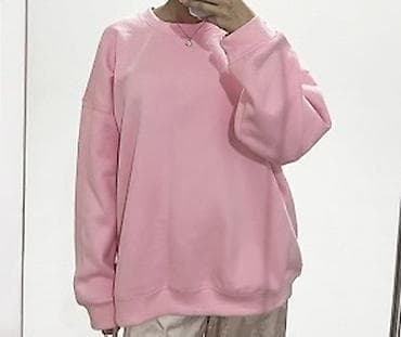 форма одежды: Розовый свитшот унисекс в свободном крое. - Цвет: пастельно‑розовый - — 2