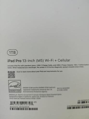 Планшеты: Планшет, Apple, память 1 ТБ, 13" - 14", 5G, Новый, Классический цвет - Черный — 2