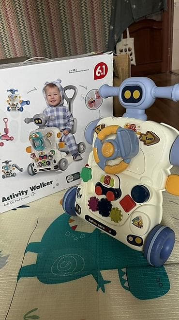 Детские ходунки: Развивающая каталка-ходунки 6-в-1 Activity Walker Ходунки, толокар — 1