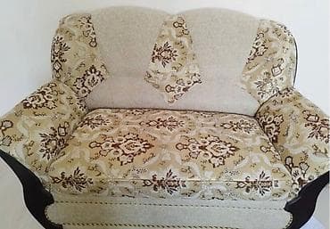 паталь: Комплект мягкой мебели, Б/у, Самовывоз, Платная доставка, цвет - Бежевый — 6